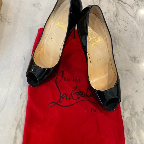 Christian Louboutin New Very Prive Black Patent Calf Leather - Picture 3 of 6
